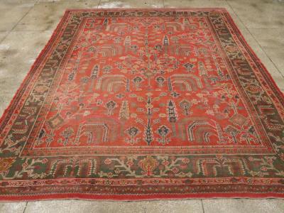 ANTIQUE TURKISH OUSHAK ROOM SIZE CARPET