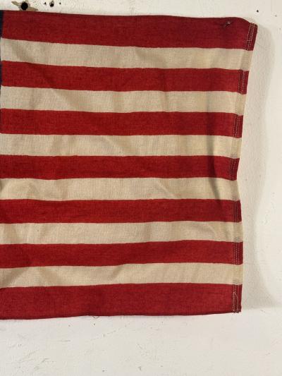 ANTIQUE WOOL BUNTING NAUTICAL 13 STAR FLAG