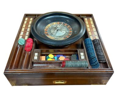 ART DECO BURLWOOD ROULETTE POP UP TABLE