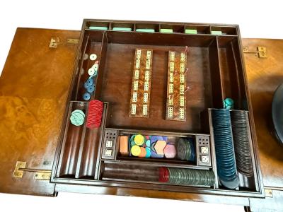 ART DECO BURLWOOD ROULETTE POP UP TABLE