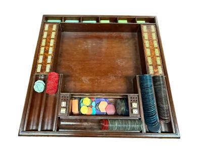 ART DECO BURLWOOD ROULETTE POP UP TABLE