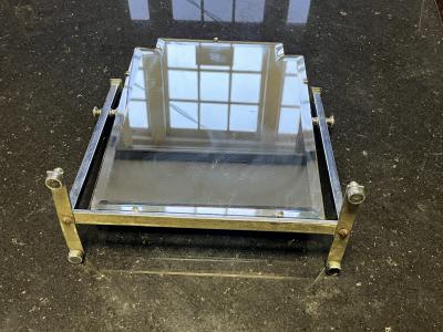 ART DECO CHROME SKYSCRAPER ADJUSTABLE ANGLE VANITY MIRROR