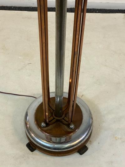 ART DECO COPPER AND CHROME ILLUMINATED RESERVATION STAND