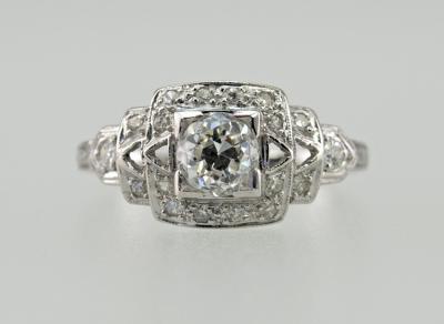 ART DECO DIAMOND 65CT RING