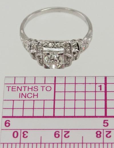 ART DECO DIAMOND 65CT RING