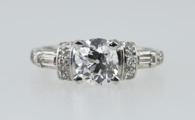 ART DECO DIAMOND ENGAGEMENT RING