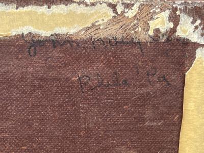 ART DECO ERA CUBISTIC ABSTRACT COLORFUL FLORAL STILL LIFE PAINTING ON MASONITE