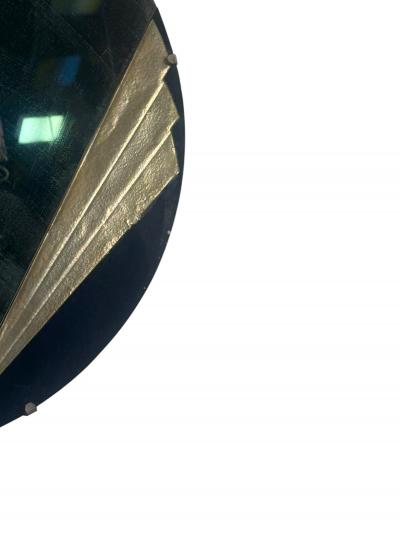 ART DECO ETCHED DESIGN ROUND MIRROR