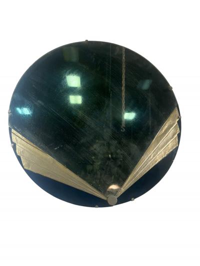 ART DECO ETCHED DESIGN ROUND MIRROR