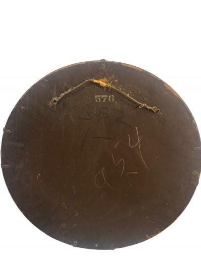 ART DECO ETCHED DESIGN ROUND MIRROR