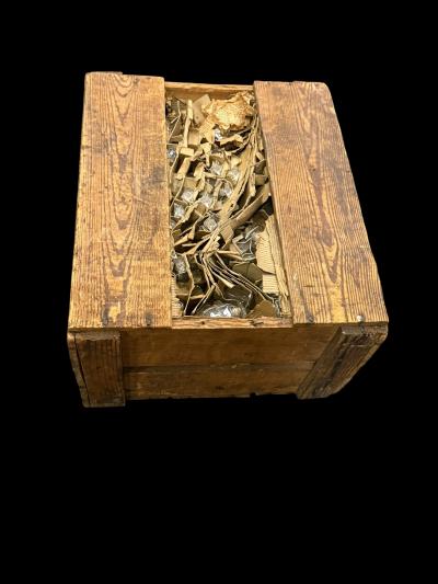 ART DECO GLASS PERFUME BOTTLES 72 DOZEN UNOPENED IN ORIGINAL WOODEN CRATE