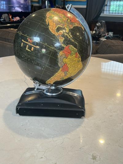 ART DECO ILLUMINATED GLOBE