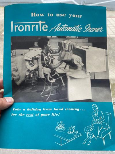 ART DECO IRONITE MACHINE AND CHAIR