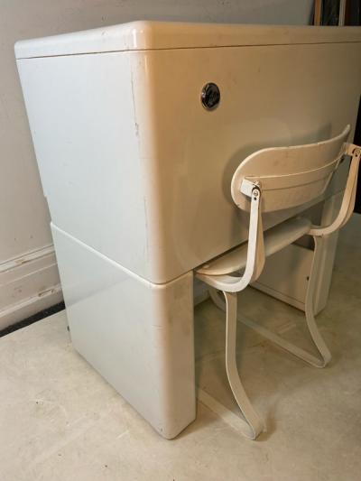 ART DECO IRONITE MACHINE AND CHAIR