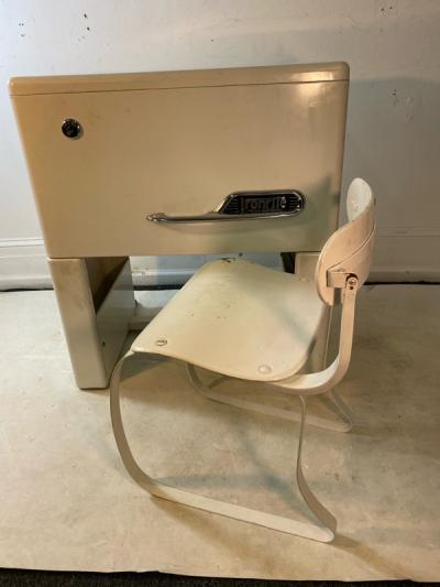 ART DECO IRONITE MACHINE AND CHAIR