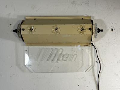 ART DECO LUCITE MEN ILLUMINATED LOUNGE WALL SCONCE