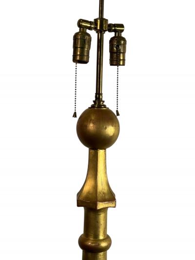 ART DECO NEOCLASSICAL FLORAL FORM CARVED GILT WOOD FLOOR LAMP