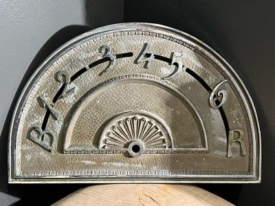 ART DECO NICKELED BRONZE ELEVATOR FLOOR INDICATOR