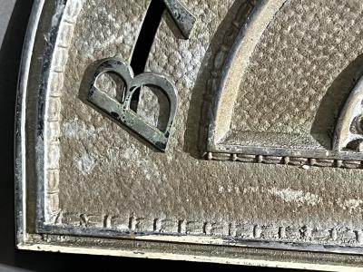 ART DECO NICKELED BRONZE ELEVATOR FLOOR INDICATOR