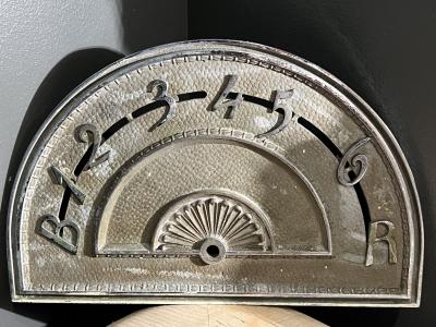 ART DECO NICKELED BRONZE ELEVATOR FLOOR INDICATOR