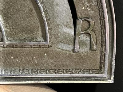 ART DECO NICKELED BRONZE ELEVATOR FLOOR INDICATOR