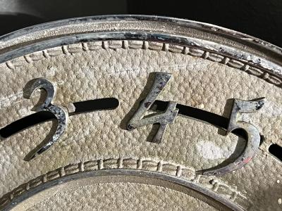 ART DECO NICKELED BRONZE ELEVATOR FLOOR INDICATOR