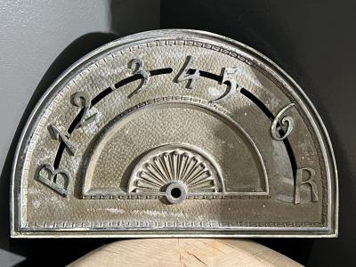 ART DECO NICKELED BRONZE ELEVATOR FLOOR INDICATOR