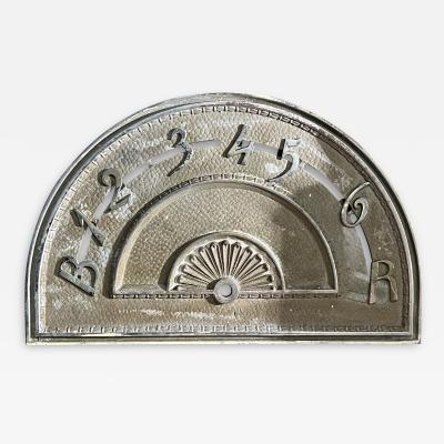 ART DECO NICKELED BRONZE ELEVATOR FLOOR INDICATOR