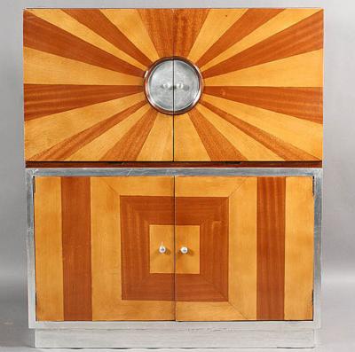 ART DECO PERIOD SUNBURST DESIGN BAR CABINET