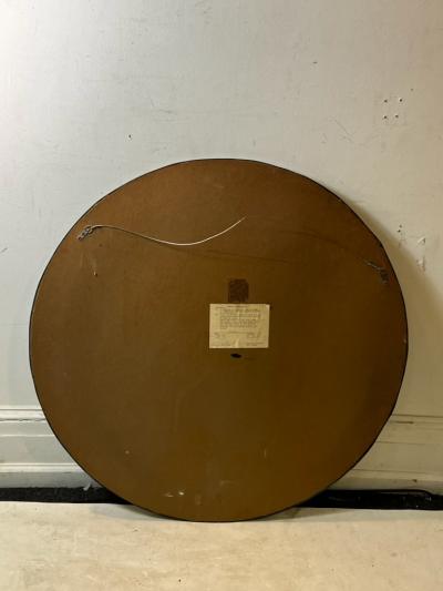 ART DECO REVIVAL MIRROR WITH FANCY WOMAN WALKING GREYHOUNDS