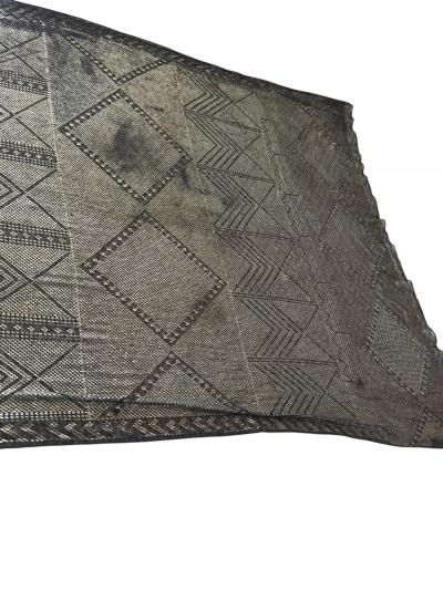 ART DECO STERLING SILVER PLATELETS ON FABRIC SCARF