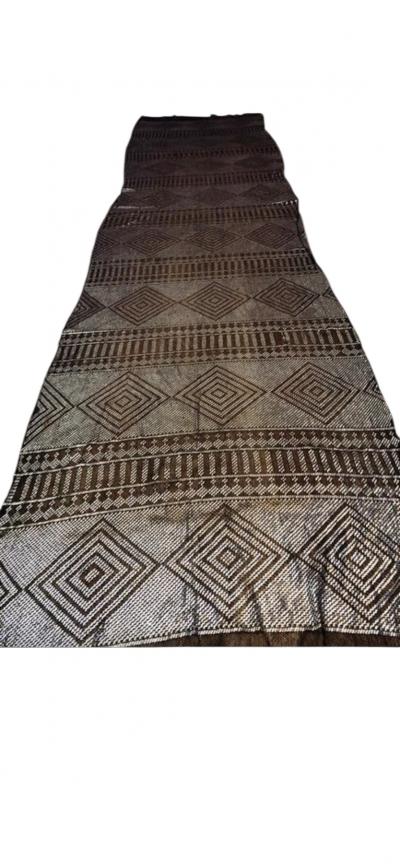 ART DECO STERLING SILVER PLATELETS ON FABRIC SCARF