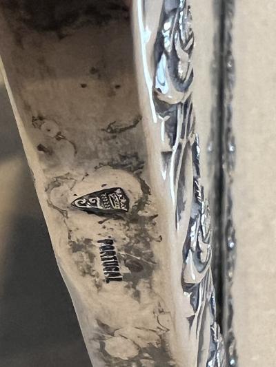 ART DECO STERLING SILVER ROSE DECORATED PICTURE FRAME