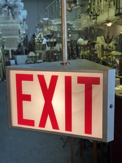 ART DECO THREE SIDED EXIT CHANDELIER