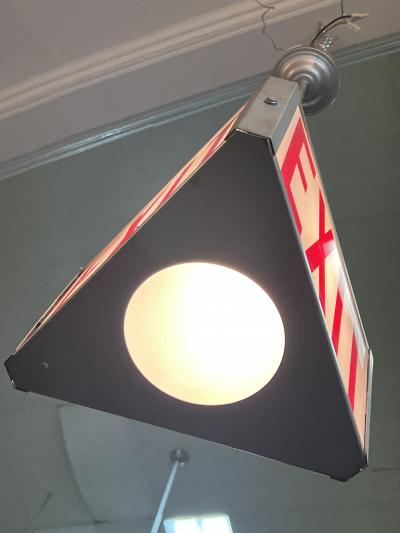 ART DECO THREE SIDED EXIT CHANDELIER