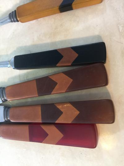ART DECO TWO TONE BAKELITE CUTLERY SET