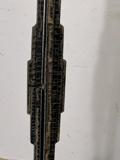 ART DECO WROUGHT IRON SKYSCRAPER DESIGN TORCHIERE LAMP