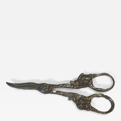 ART NOUVEAU STERLING SILVER GRAPE SHEARS