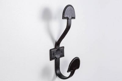 ATELIER LEATHER WRAPPED DOUBLE HOOK BLACK