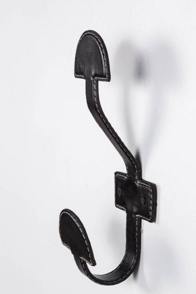 ATELIER LEATHER WRAPPED DOUBLE HOOK BLACK