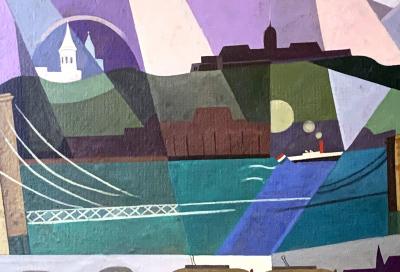 AUREL RICHTER Budapest on the Danube by Aurel Richter 1870 1957 