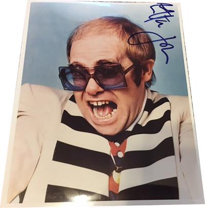 AUTOGRAPHED ELTON JOHN PHOTO