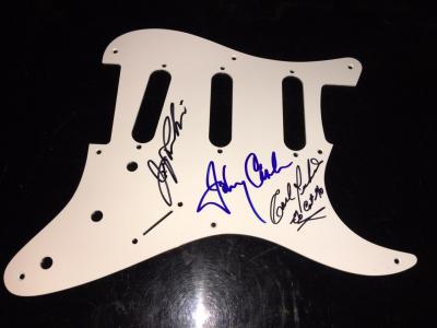 AUTOGRAPHED JOHNNY CASH AND FRIENDS STRATOCASTER PICKGUARD
