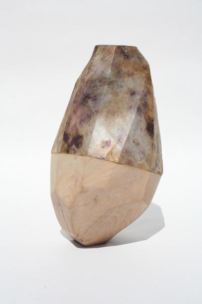 AWARE French Contemporary Corps Celeste Unique I Wood and Dyed Silk Sculpture