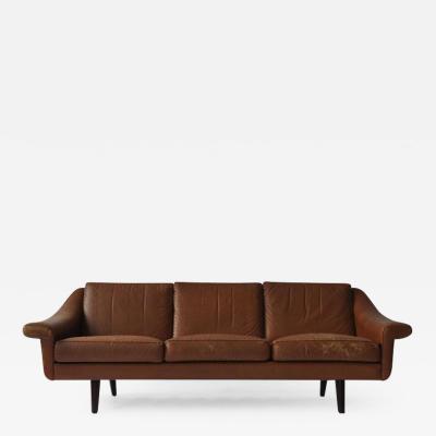 Aage Christensen Aage Christiansen Danish Leather Sofa 1960s