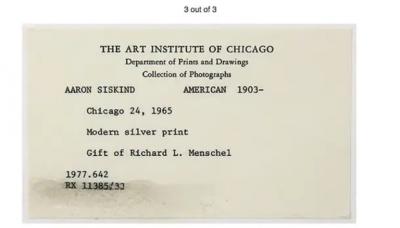 Aaron Siskind Chicago 24 1965