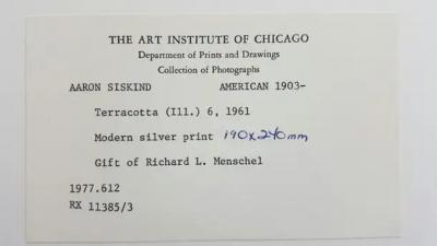 Aaron Siskind Terracotta I11 6 