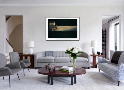 Abandoned Homeless Man on the Steps of Bryant Park Street Photography in Color