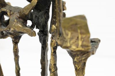 Abbott Pattison Abbott Pattison Patinated Bronze Sculpture Signed on Marble Base