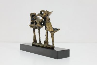 Abbott Pattison Abbott Pattison Patinated Bronze Sculpture Signed on Marble Base